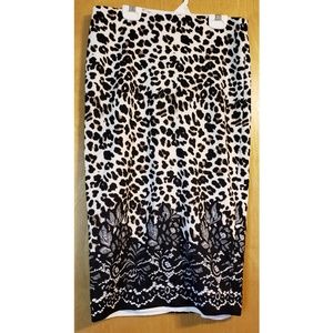 🌼 NY&Co Lace & Leopard Pencil Skirt 🌼 XS - NWT